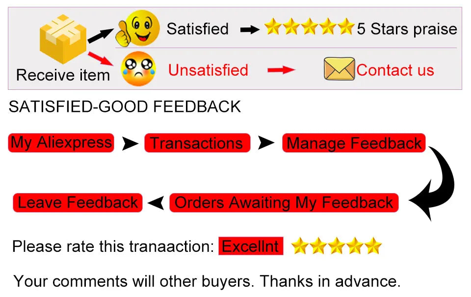 Customer feedback and rating message graphic