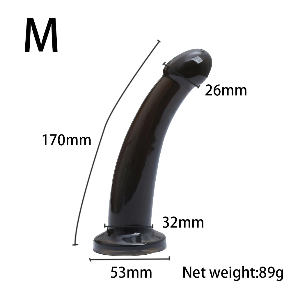 M size black strap-on harness dildo, 170mm length, 53mm base stand