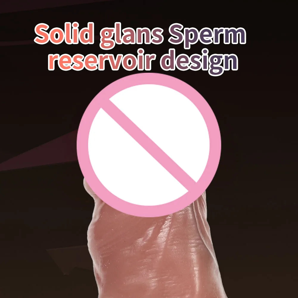 Sleeve end shows a reservoir section; glossy flesh-toned penis extension sleeve.