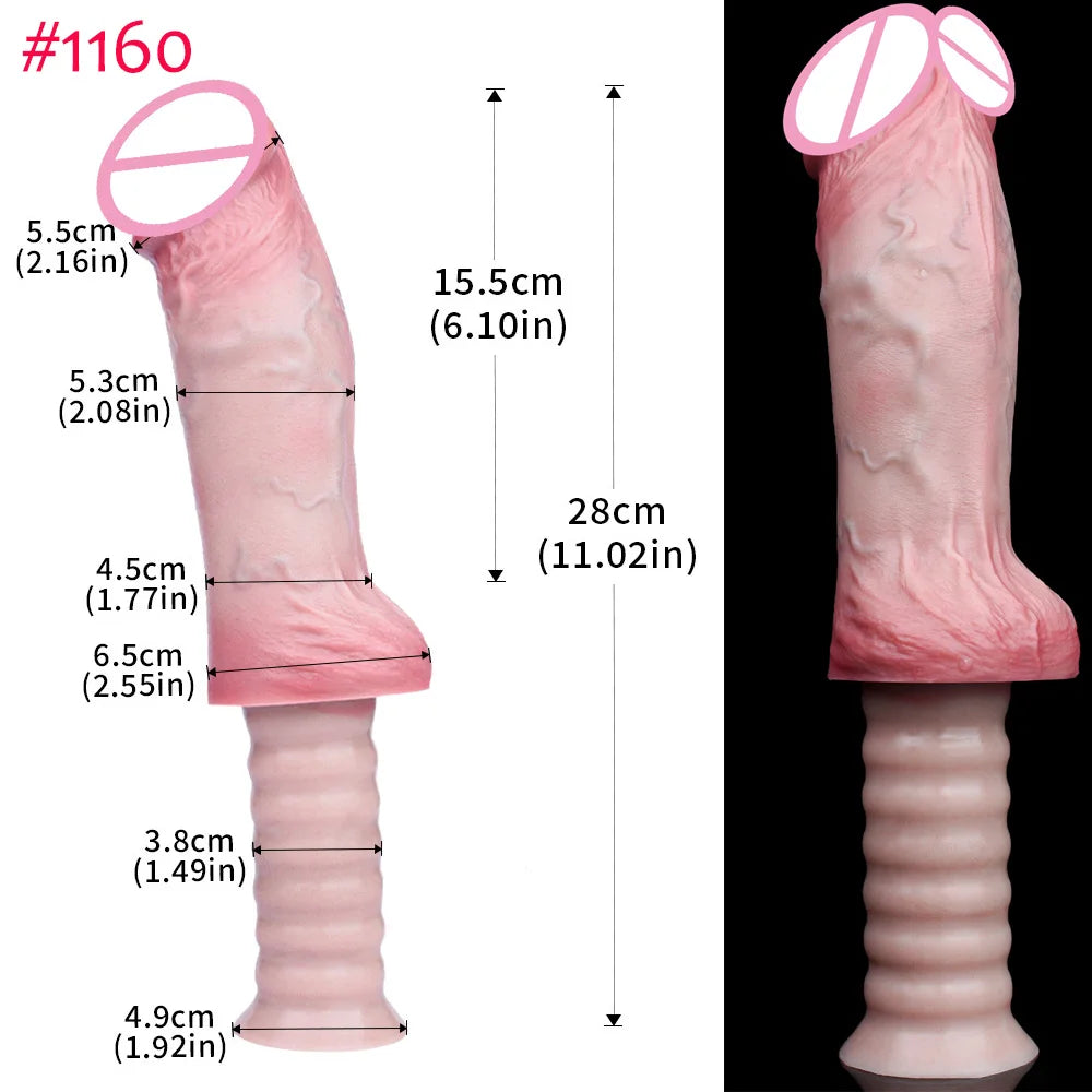 Pale pink double-layer silicone dildo with suction base, thicker lower handle and flared base