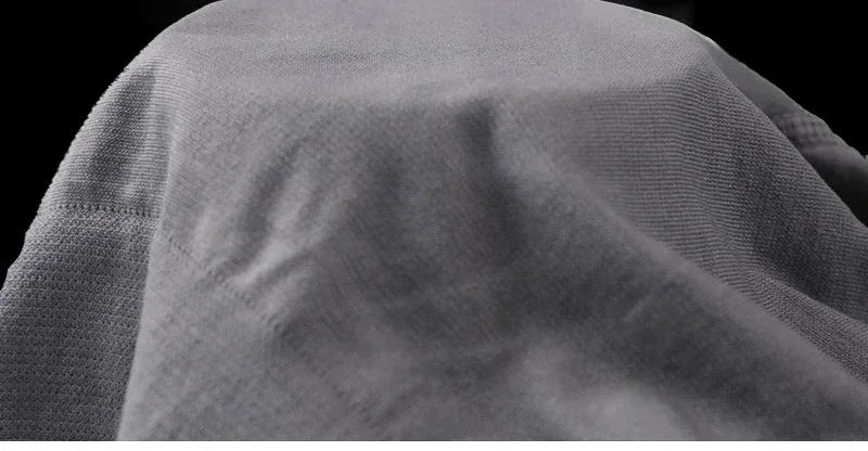 Gray stretch boxer brief fabric texture close-up