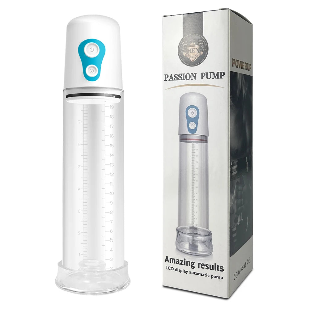 White electric suction pump cylinder with control buttons