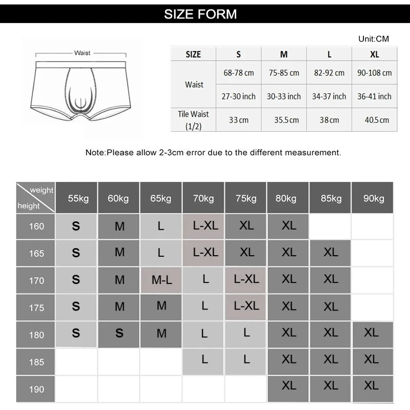 Size chart for low-rise thong: waist measurements and S–XL size form (cm/in).