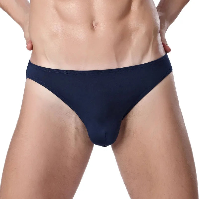 Modal U-pouch low-rise brief, dark blue