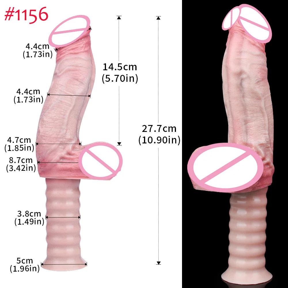 Pale pink silicone sex toy with suction base and ridged shaft