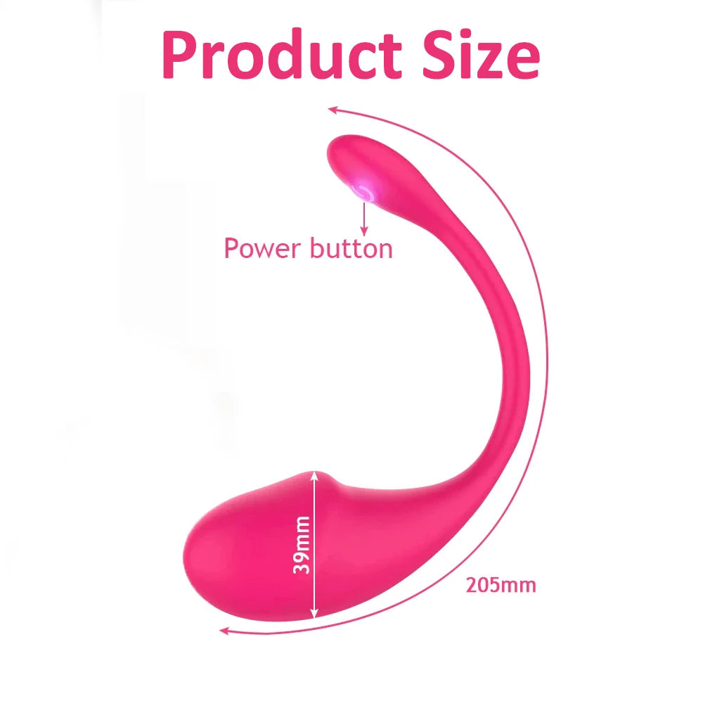 Pink g-spot vibrator with power button; curved handle and rounded tip