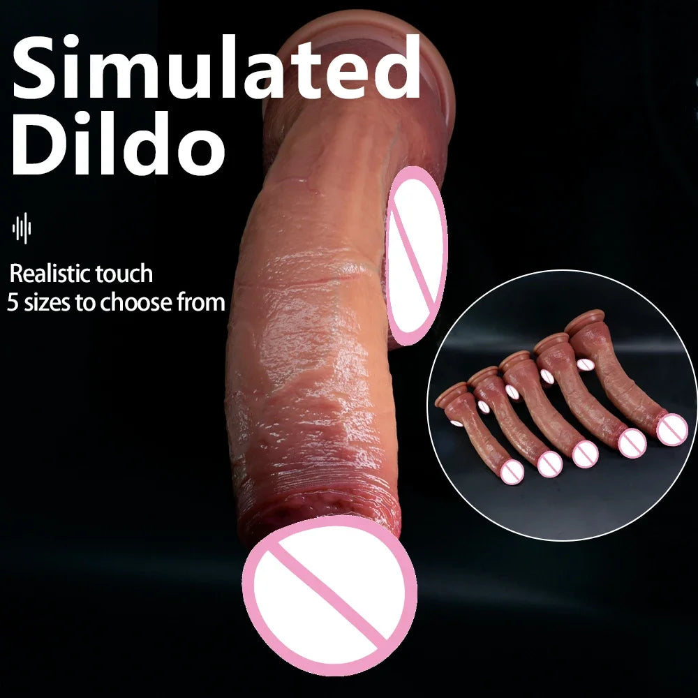 Flesh-toned realistic sex toy with suction base and open-tip end