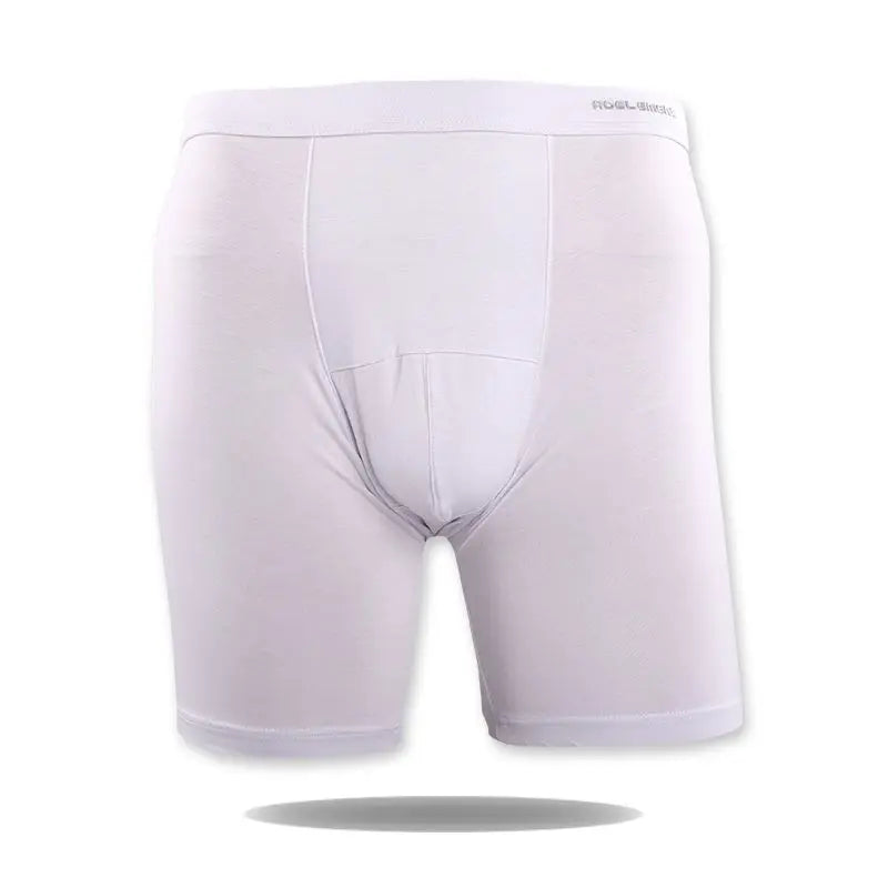 White modal compression boxer briefs, back view with smooth center seam
