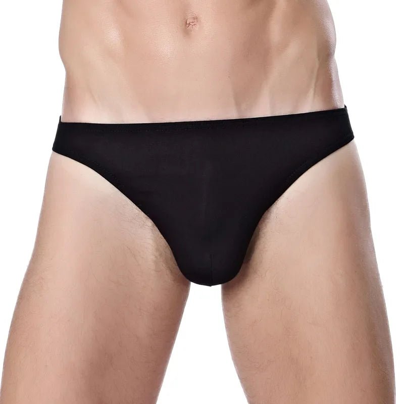 Modal U-pouch low-rise brief, black