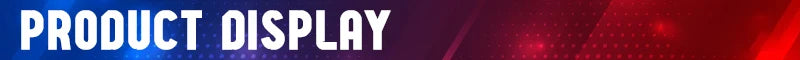 Product Display banner with bold title text