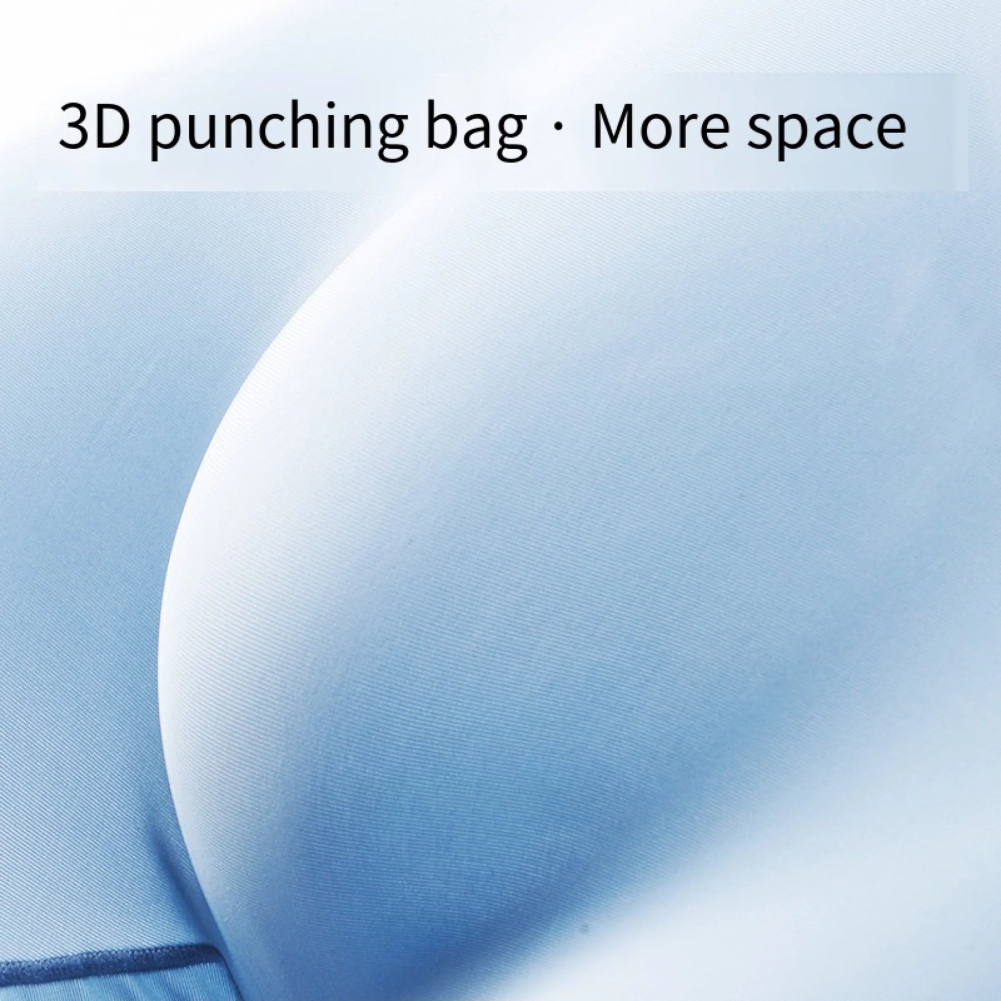 Light blue seamless boxer brief fabric close-up with smooth, stretchy knit