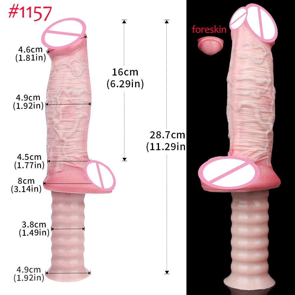 Rust-pink silicone sex toy with suction base, wide base and textured vertical shaft