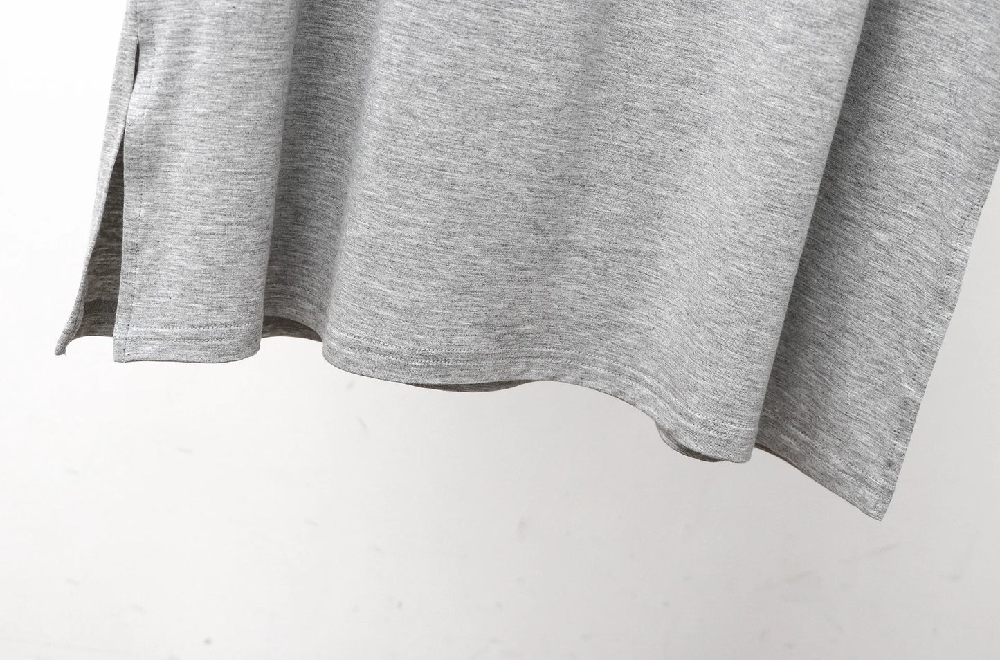 Gray sleeveless sleepwear vest dress hem with slight side slit