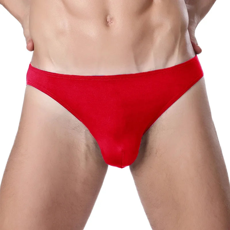 Modal U-pouch low-rise brief, bright red
