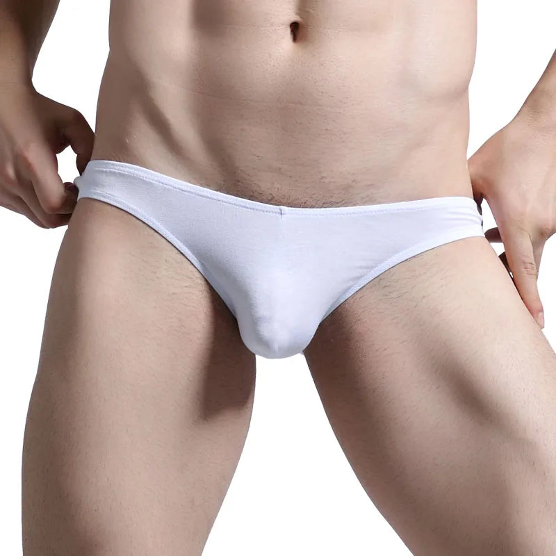 Modal U-pouch low-rise brief, white