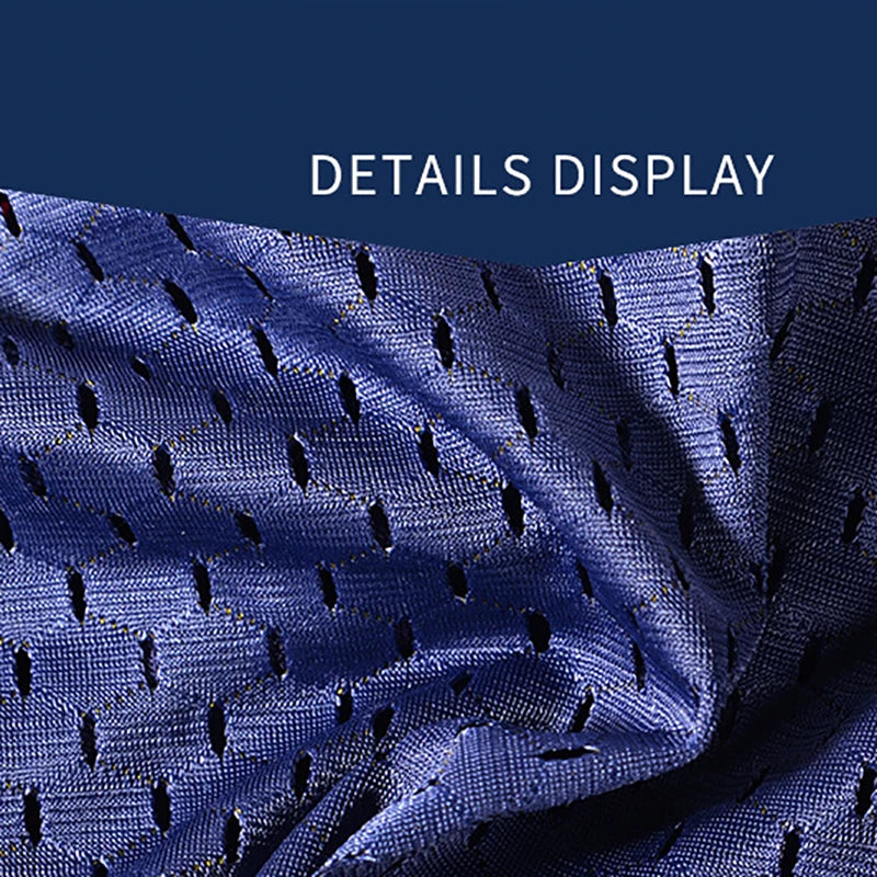 Ice silk mesh square-cut brief, dark blue with subtle perforation pattern