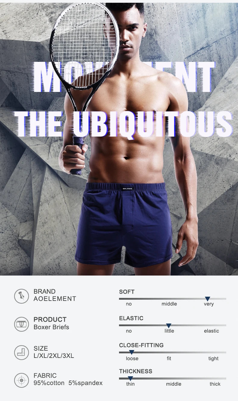 Navy cotton pyjama boxer shorts on model, elastic waistband and front fly seam