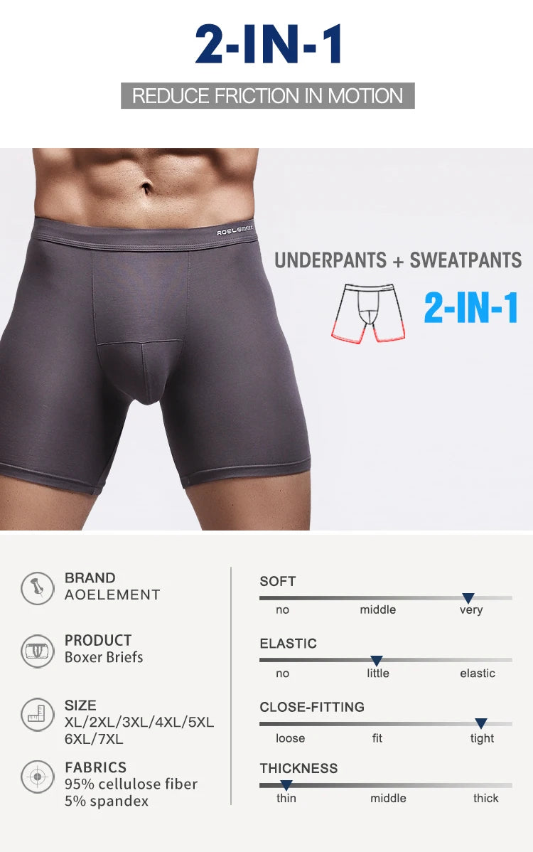 Dark gray compression boxer briefs, close-fitting boxer brief style