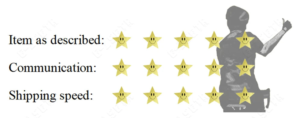 Shipping speed and communication rating icons with courier silhouette