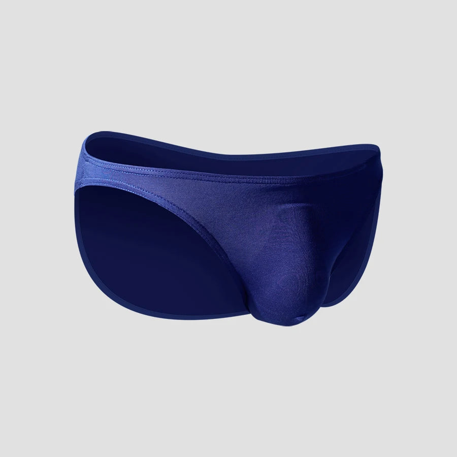 Navy/dark blue modal U-pouch low-rise brief with low waist band and front pouch